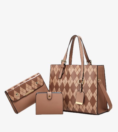 Stylish crocodile print handbag single shoulder crossbody tote - khaki