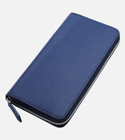 Men's purse with cross zipper large capacity men's and women's long wallets